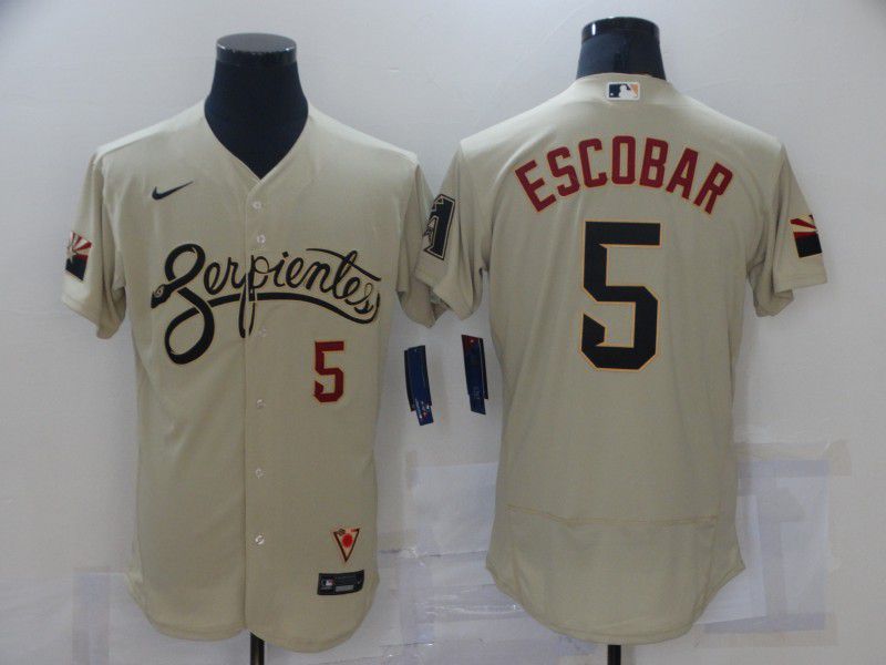 Men Arizona Diamondback #5 Escobar City Edition Gray Elite Nike 2021 MLB Jersey->arizona diamondback->MLB Jersey